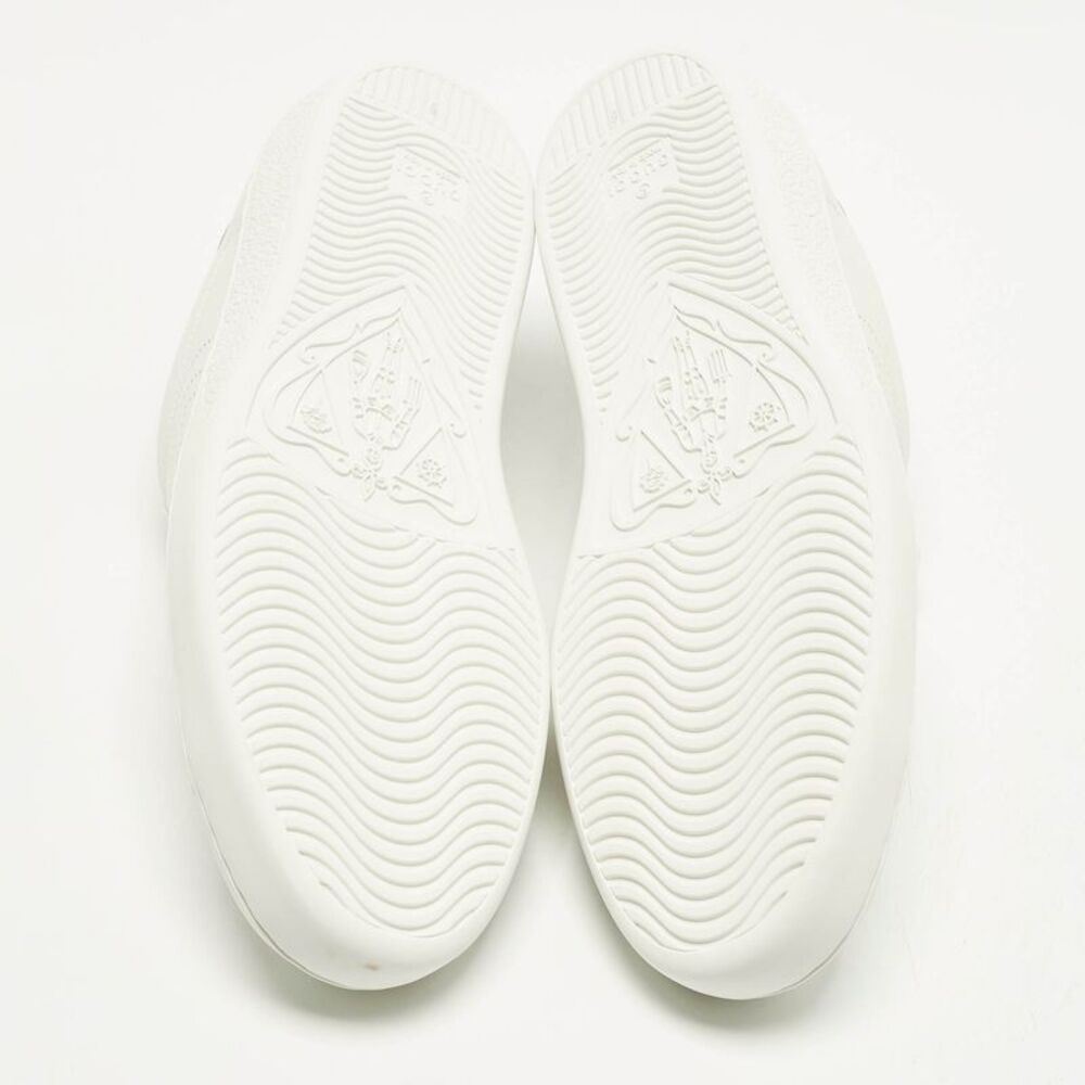 Gucci Ace Size 40 White Leather Lace Up Sneakers - Picture 6 of 7